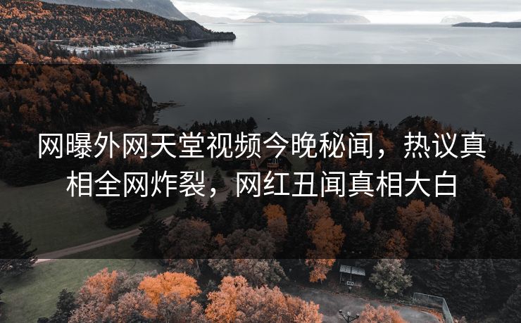 网曝外网天堂视频今晚秘闻，热议真相全网炸裂，网红丑闻真相大白