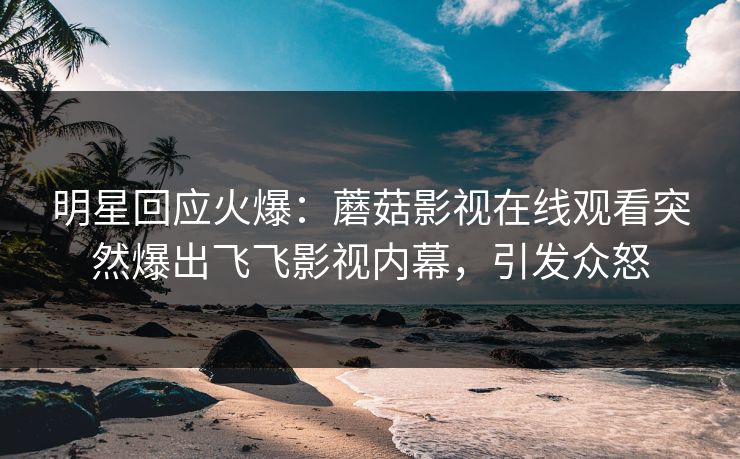 明星回应火爆：蘑菇影视在线观看突然爆出飞飞影视内幕，引发众怒